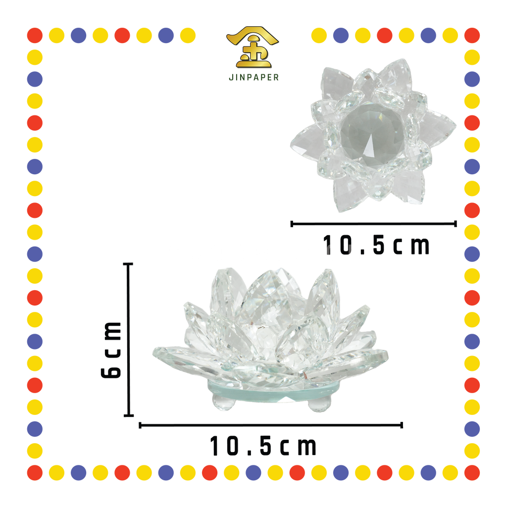 LUCKY GOODS 圆心底水晶莲花【透明/粉色/黄色】