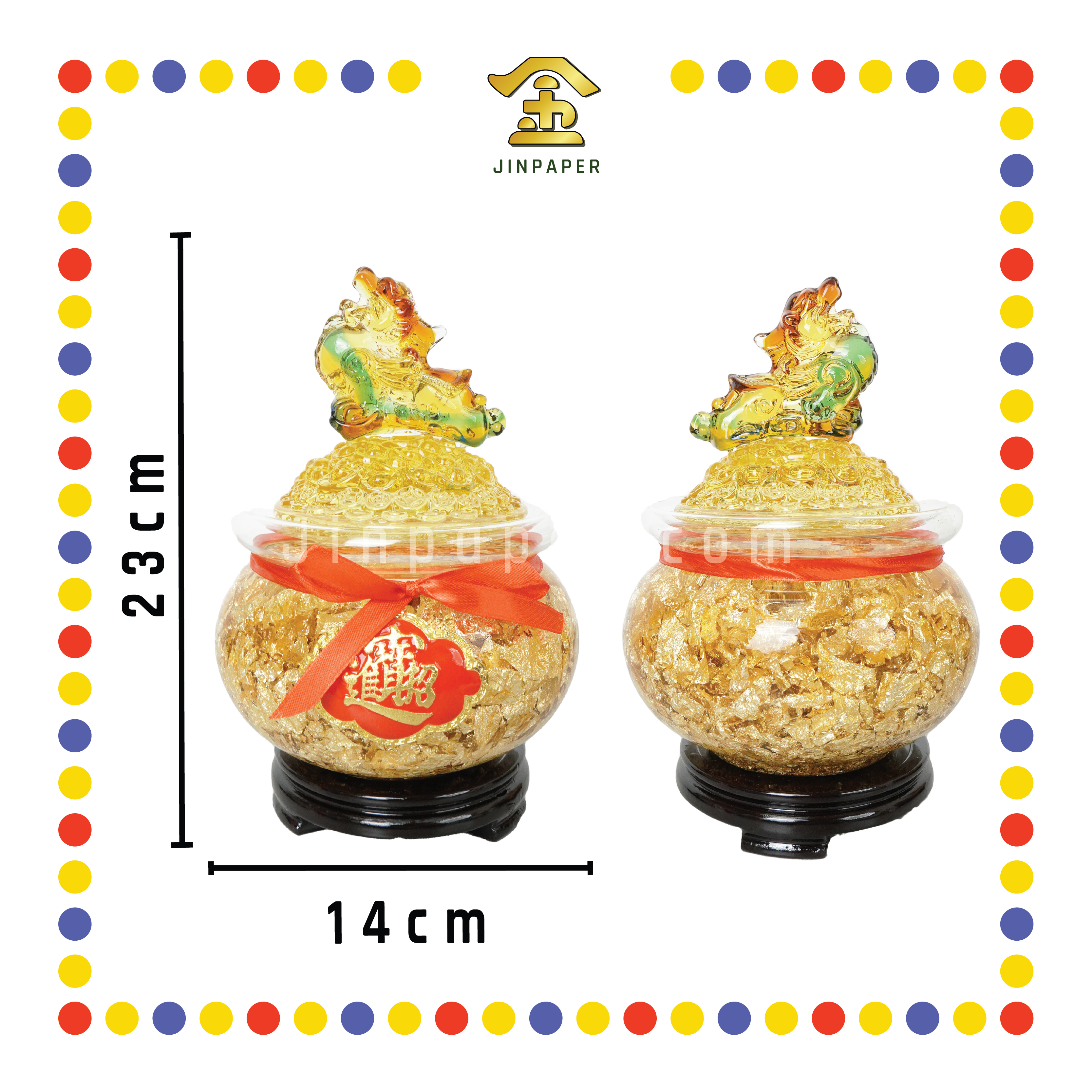 LUCKY GOODS【大号/小号】貔貅金箔聚宝盆