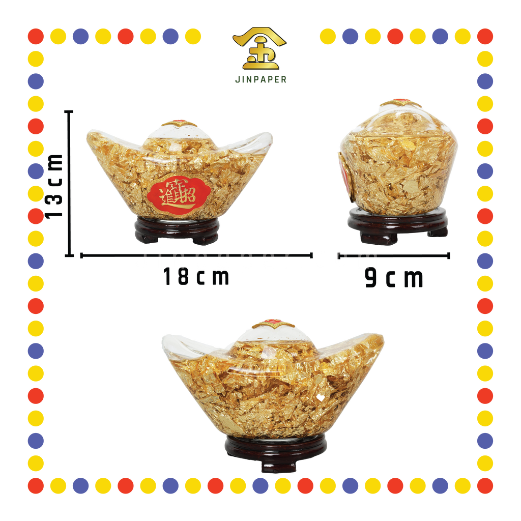 LUCKY GOODS 大号金箔元宝