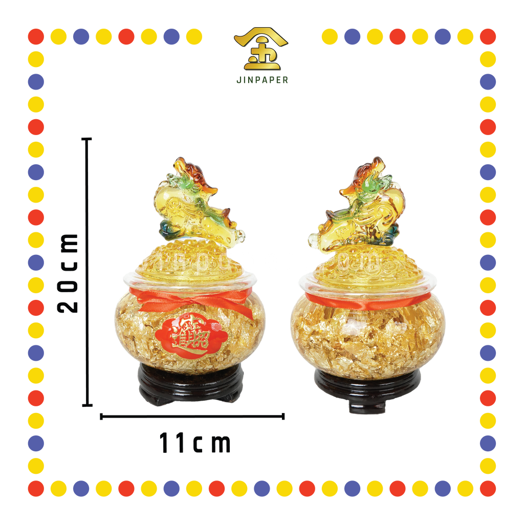 LUCKY GOODS【大号/小号】貔貅金箔聚宝盆