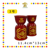 PRAYING CANDLESTICK【6号/5号/4号/3号】朱红烛台(描金, 宝钱)