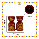 PRAYING CANDLESTICK【6号/5号/4号/3号】朱红烛台(描金, 宝钱)