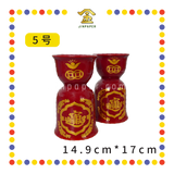 PRAYING CANDLESTICK【6号/5号/4号/3号】朱红烛台(描金, 宝钱)