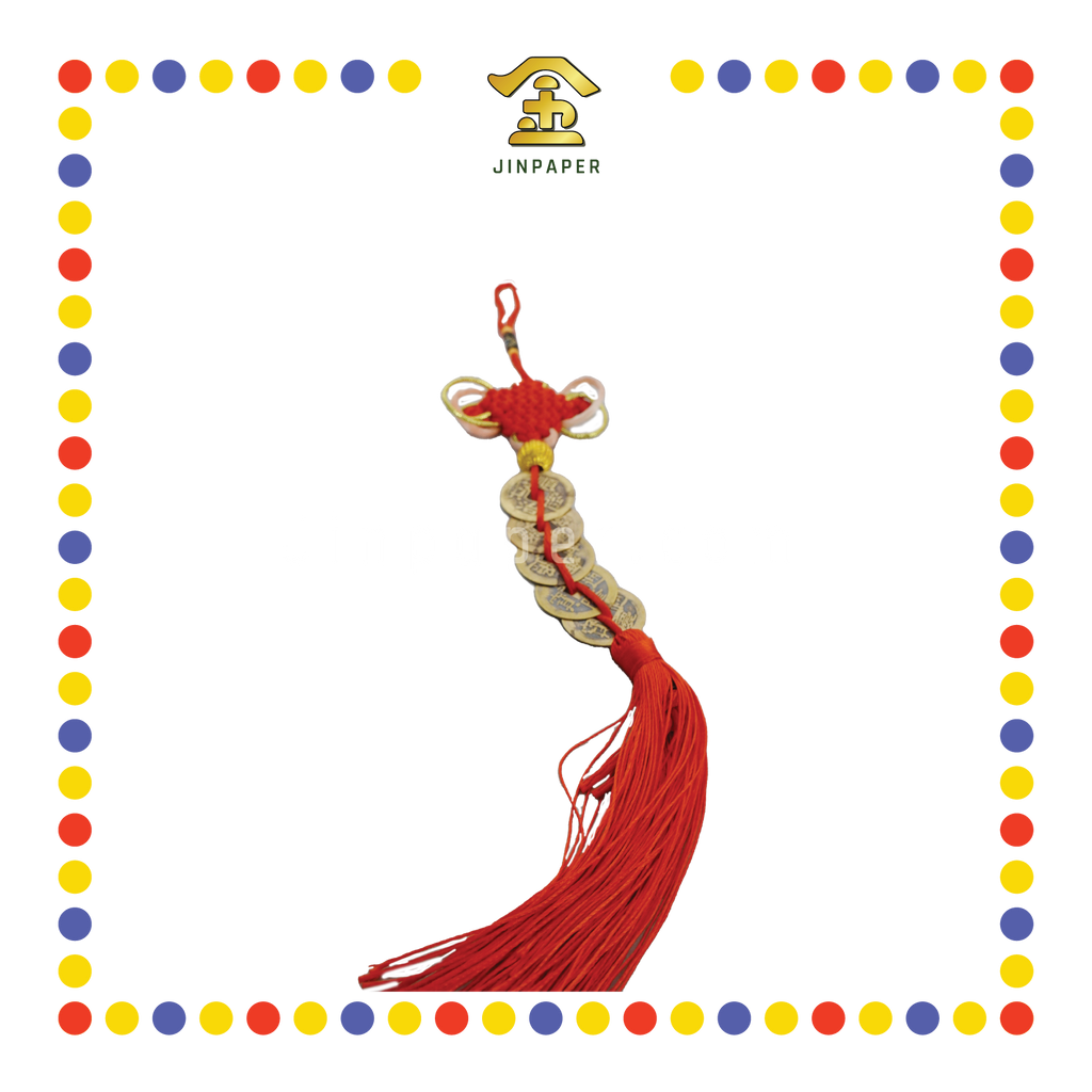 LUCKY GOODS 金边中国结五帝钱