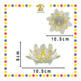 LUCKY GOODS 圆心底水晶莲花【透明/粉色/黄色】