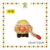 LUCKY GOODS【大号/中号】金箔水晶元宝盖聚宝盆