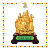 LUCKY GOODS 16" 镀金招财五子笑佛