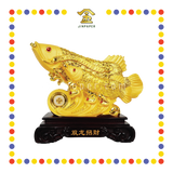 LUCKY GOODS 沙金双龙招财鱼 小