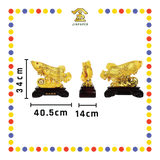 LUCKY GOODS 沙金双龙招财鱼 小