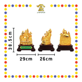 LUCKY GOODS 16" 镀金招财五子笑佛