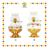 OIL LAMP 精雕莲花水晶油杯【小/大】