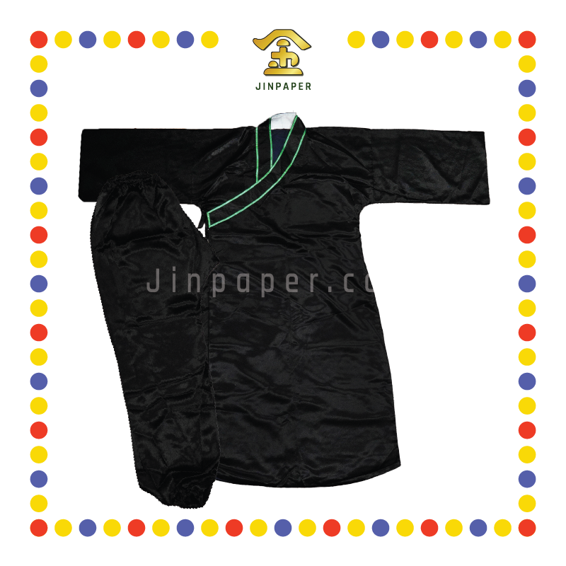 CLOTH EMBROIDERY 无绣大二爷袍配裤(黑)