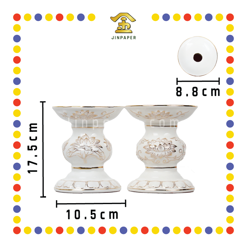 PRAYING CANDLESTICK【大号/中号】浮雕莲花三用烛台