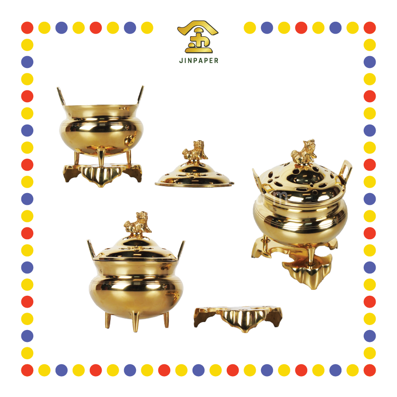 PRAYING CENSER 加大 铜光身宣炉 (香炉)