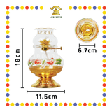 OIL LAMP 精雕莲花水晶油杯【小/大】