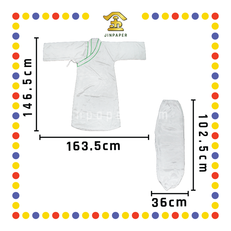 CLOTH EMBROIDERY 无绣大二爷袍配裤(白)