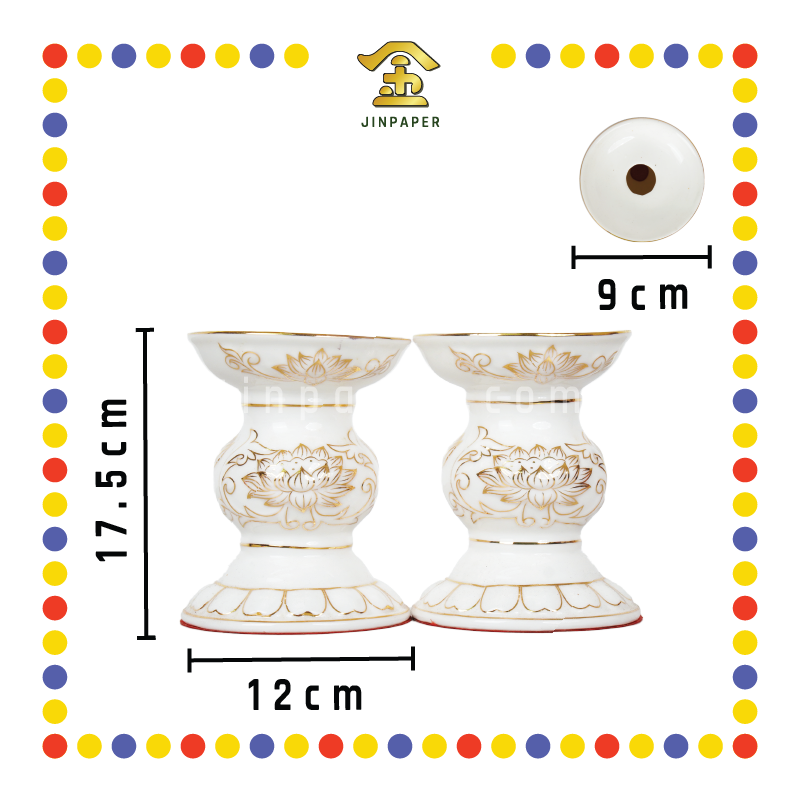 PRAYING CANDLESTICK【大号/中号】浮雕莲花三用烛台