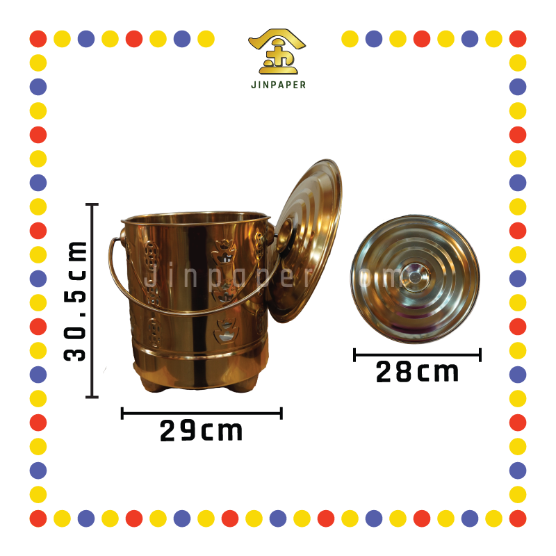 BURNING BIN 镀金高温重叠式化宝炉【小/中/大】