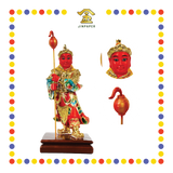 PRAYING STATUE 10寸 树脂珍珠漆文武判官(对)