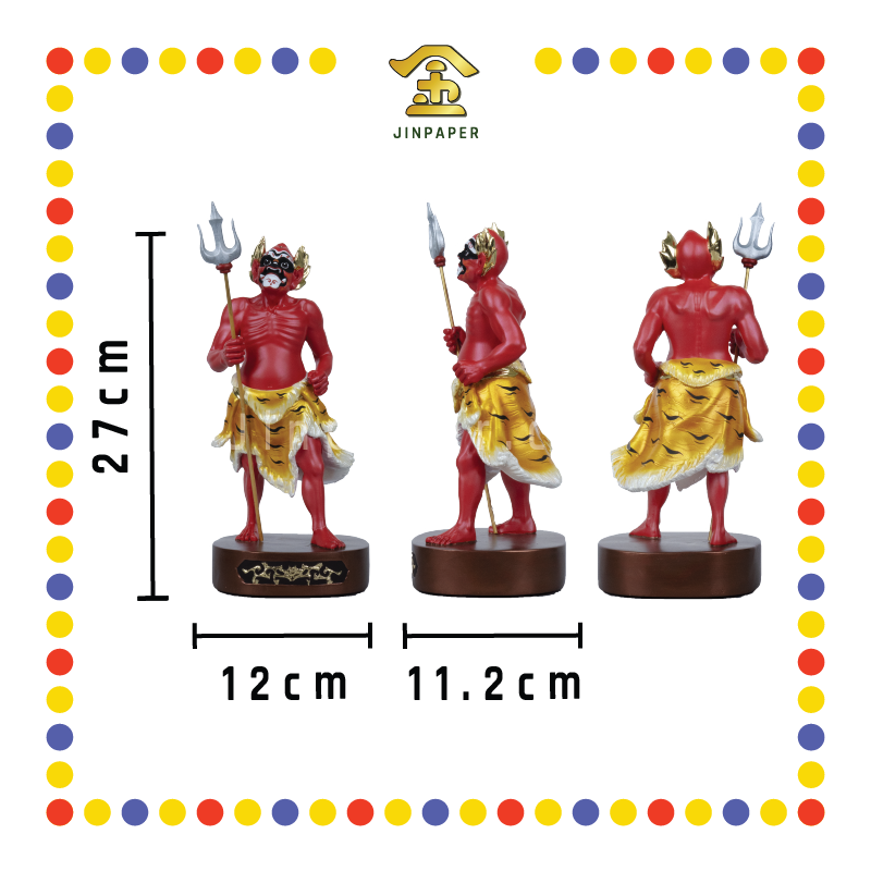 PRAYING STATUE 10寸 树脂珍珠淡彩新体站五鬼(套)