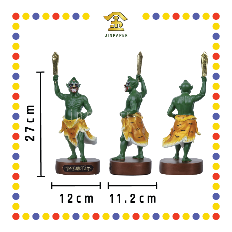 PRAYING STATUE 10寸 树脂珍珠淡彩新体站五鬼(套)