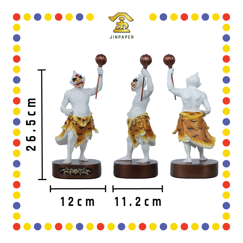 PRAYING STATUE 10寸 树脂珍珠淡彩新体站五鬼(套)