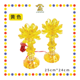 PARYING LAMP 10号 七彩水晶莲花灯【粉紅/透明/黄/紫】