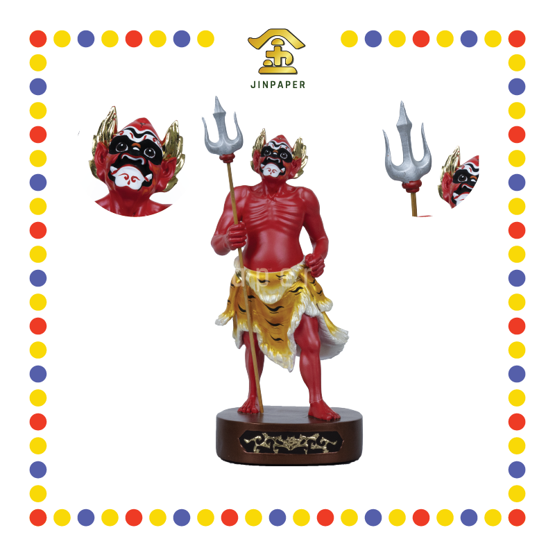 PRAYING STATUE 10寸 树脂珍珠淡彩新体站五鬼(套)
