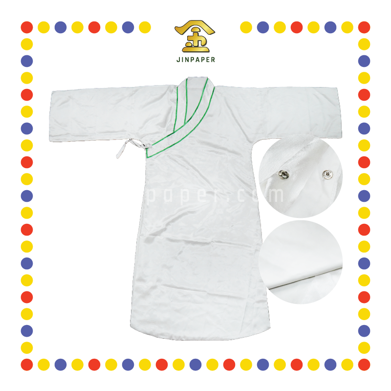 CLOTH EMBROIDERY 无绣大二爷袍配裤(白)