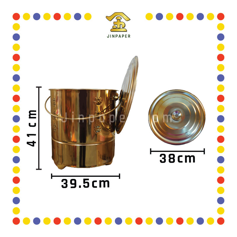 BURNING BIN 镀金高温重叠式化宝炉【小/中/大】