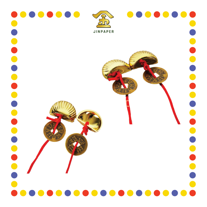 BRASS WARE【小/大】铜信杯带红绳