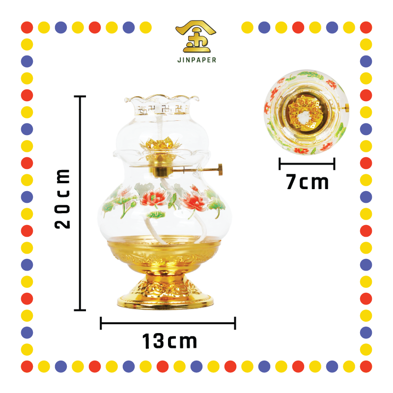 OIL LAMP 精雕莲花水晶油杯【小/大】