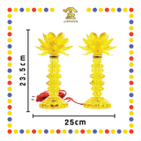 PARYING LAMP 10号 七彩水晶莲花灯【黃/透明/红/粉红/紫】(全LED)
