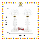 PARYING LAMP 10号 七彩水晶莲花灯【黃/透明/红/粉红/紫】(全LED)