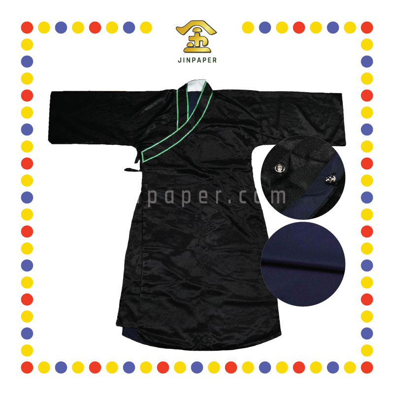 CLOTH EMBROIDERY 无绣大二爷袍配裤(黑)