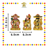 PRAYING STATUE 10½cm 站镀金拿元宝财神
