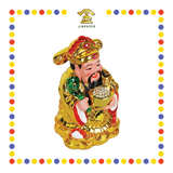 PRAYING STATUE 10½cm 站镀金拿元宝财神