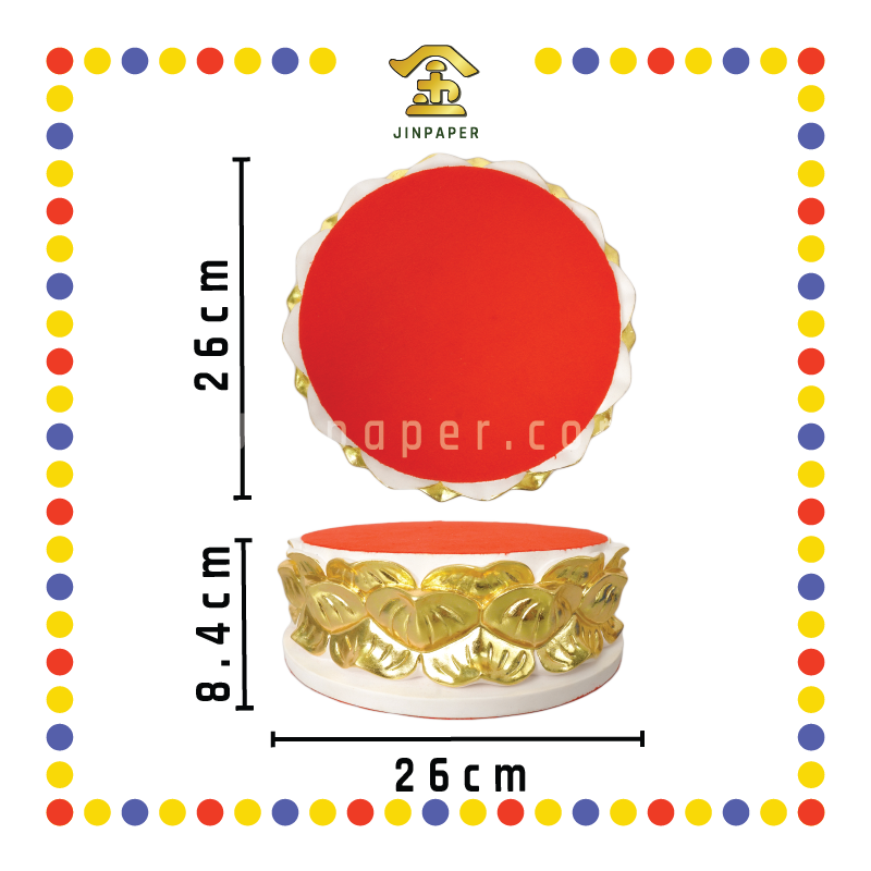 STATUE STAND 11寸 莲花座【红/金】