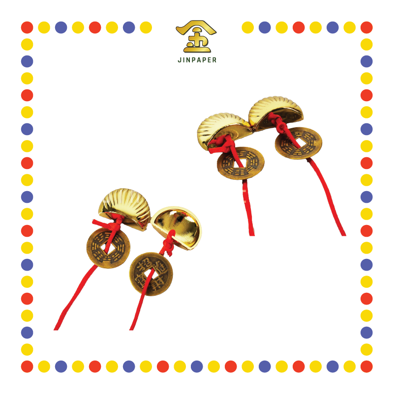 BRASS WARE【小/大】铜信杯带红绳