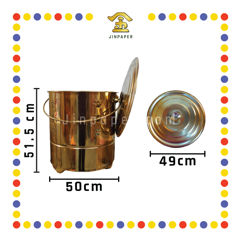 BURNING BIN 镀金高温重叠式化宝炉【小/中/大】