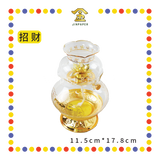 OIL LAMP 精雕【招财/心经】水晶油杯(小)