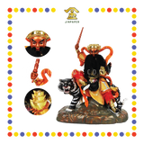 PRAYING STATUE 12寸 树脂金缕彩新体带骑武财神
