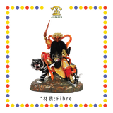 PRAYING STATUE 12寸 树脂金缕彩新体带骑武财神