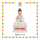 PRAYING STATUE 12寸 粉彩边红莲花观音