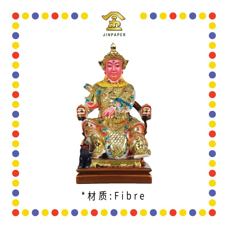 PRAYING STATUE 12寸 珍珠漆坐椅杨戬