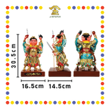PRAYING STATUE 12寸 珍珠漆三头六臂太子
