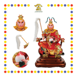PRAYING STATUE 12寸 树脂珍珠淡彩新体坐椅大圣