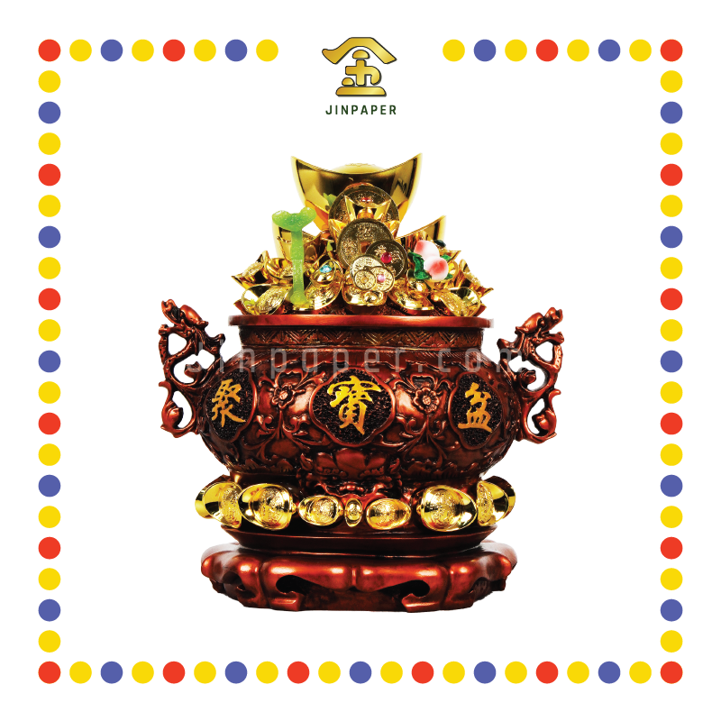 LUCKY GOODS 12寸 1385红铜色聚宝盆