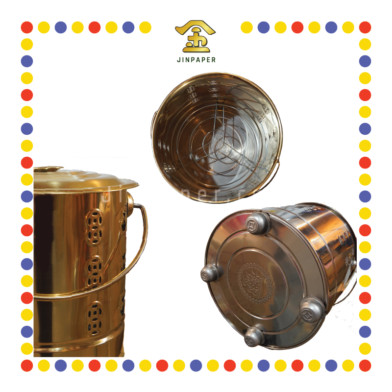 BURNING BIN 镀金高温重叠式化宝炉【小/中/大】