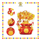 LUCKY GOODS 黄水晶红底袋袋财【小/中/大】